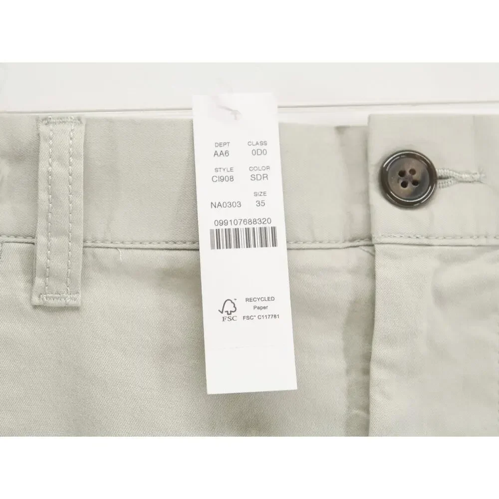 J. Crew Portsider NWT Stretch Chino Shorts Men's Size 35 Off White 5